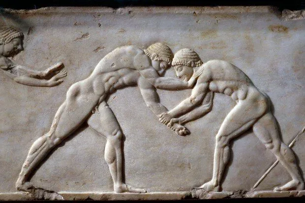 Wrestlers in 510 BCE